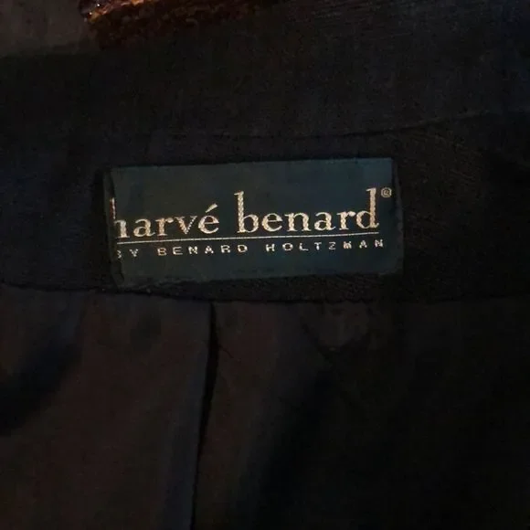 Vintage Harve Benard Long Single Breasted Oversized Black Blazer Large? - Picture 8 of 8